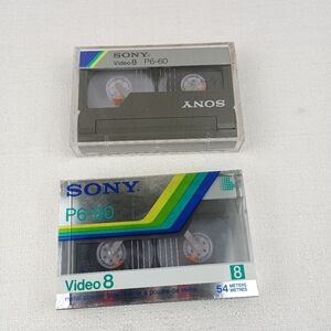 Sony Video 8 Cassette Tape P6-60 Metal Video 8 metal powder video cassette Read